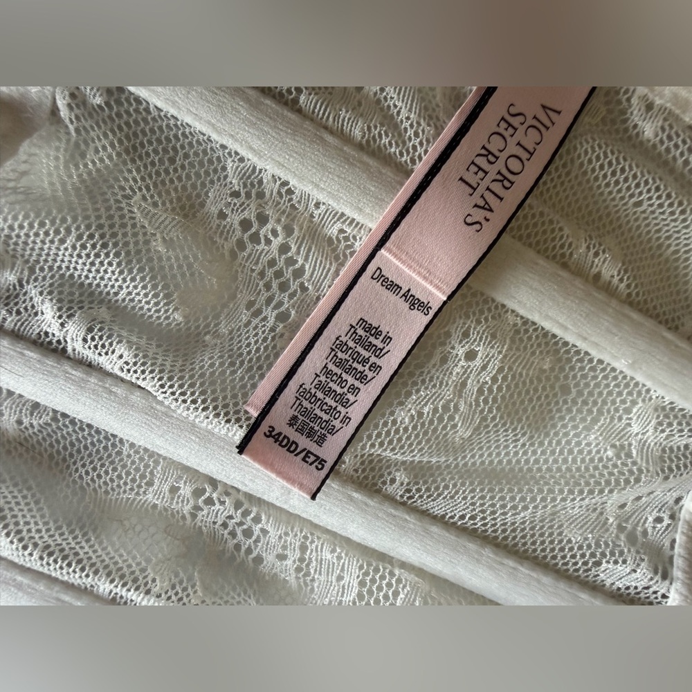 Victoria’s Secret Lace Bustier Corset Bra Top Cream Off White 34DD 34E Lingerie - Picture 5 of 7